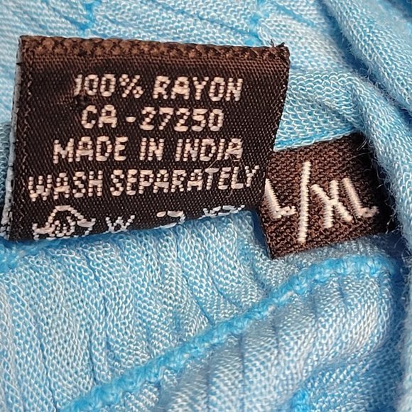 Blue Long Dress Sleeveless Rayon Long Dress Maxi Dress - Size L/XL - New! - Picture 8 of 11